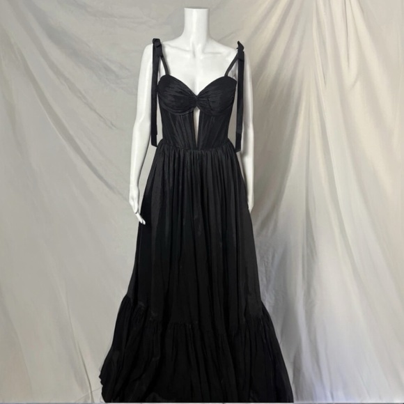 Jovani BLACK Corset A-Line Ballgown | Size 8 NWT | Formal Evening Gown - Picture 2 of 7